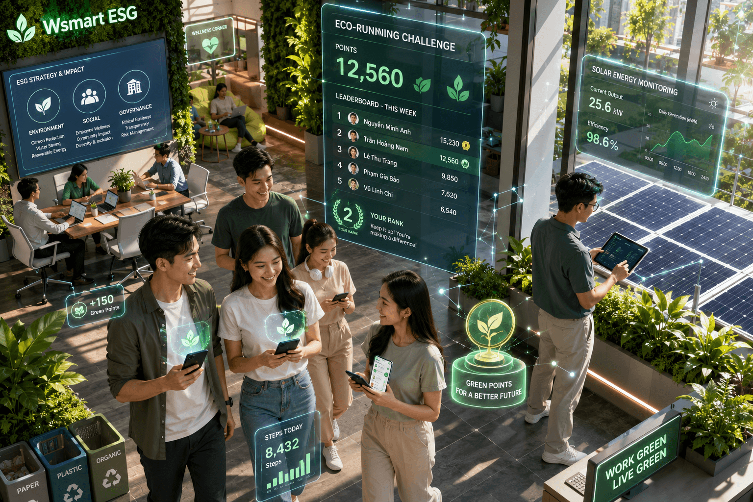 Hiện thực hóa ESG qua ứng dụng Gamification và Wellness của Wsmart gắn kết nhân sự Gen Z và số hóa văn hóa xanh trong doanh nghiệp